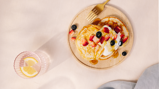 Blueberry and Vanilla Collagen Pancakes