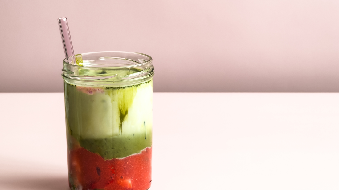 Strawberry Matcha Collagen Latte