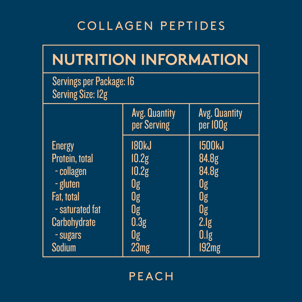 Pure Collagen Peptides Peach